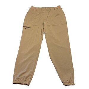 Patagonia Womens Size Large Olive Green Lightweight Hiking Joggers With Zippered